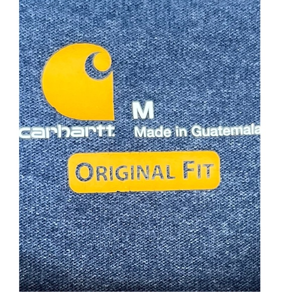 Carhartt Men’s Blue Long Sleeve Original Fit Pocket T-Shirt Size Medium - Picture 3 of 7